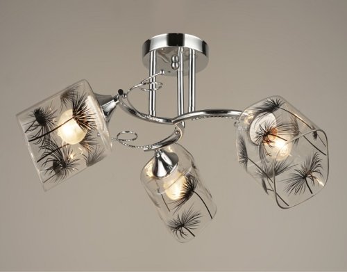 Люстра потолочная трехрожковая Мелодия Света Е27 220В 60Вт Хром фото Люстра потолочная трехрожковая Мелодия Света Е27 220В 60Вт Хром картинка